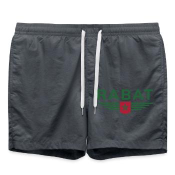 Marokko Rabat Fan Outfit Design T Shirt - Badeshorts - Anthrazit - Vorne - AI Model Male 185 light (185cm)
