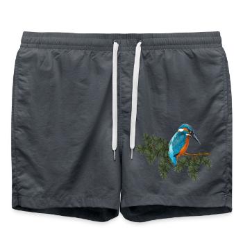Bunter Vogel - Badeshorts - Anthrazit - Vorne - AI Model Male 185 light (185cm)