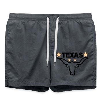 Texas stern usa amerika - Badeshorts - Anthrazit - Vorne - AI Model Male 185 light (185cm)