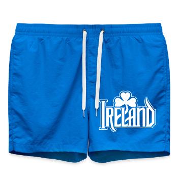 Ireland - Happy St. Patrick's Day - Shamrock - Swim Trunks - cobalt blue - Front