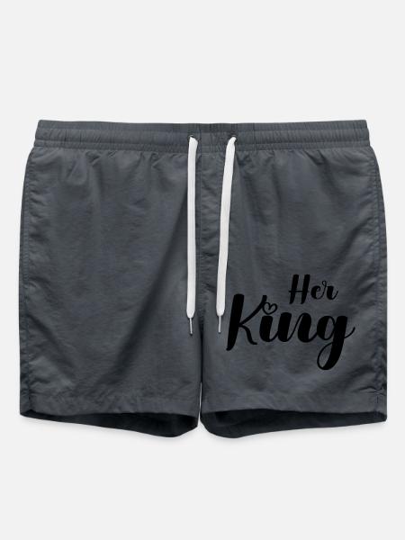 her king - Swim Trunks - anthracite