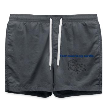 Your mom is my cardio - Badeshorts - Anthrazit - Vorne - AI Model Male 185 light (185cm)