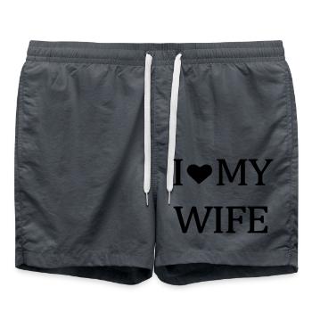 Ich liebe meine Frau. - Badeshorts - Anthrazit - Vorne - AI Model Male 185 light (185cm)