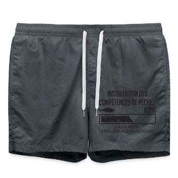 Pêche Humour Barre Progression 60% - Short de bain - charbon - Devant - AI Model Male 185 light (185cm)