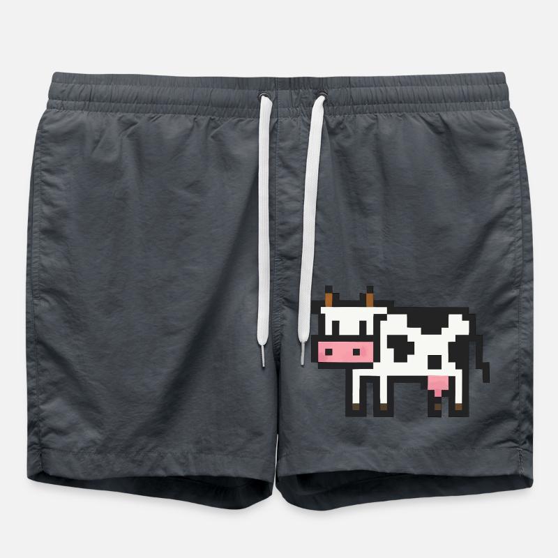 Kuh Pixel - Swim Trunks - anthracite