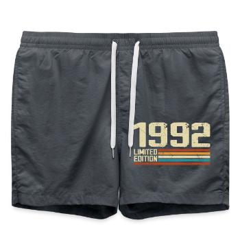 Vintage 1992 Retro Birthday - Born in 1992 - Swim Trunks - anthracite - Front - AI Model Male 185 light (185cm)