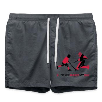 Gardien et joueur - Short de bain - charbon - Devant - AI Model Male 185 light (185cm)
