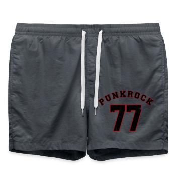 Punk Rock 77 Punk Rock Music - Swim Trunks - anthracite - Front - AI Model Male 185 light (185cm)