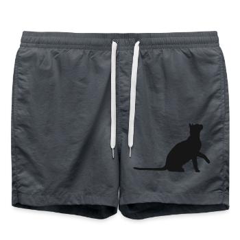 Chat chat animaux animaux - Short de bain - charbon - Devant - AI Model Male 185 light (185cm)