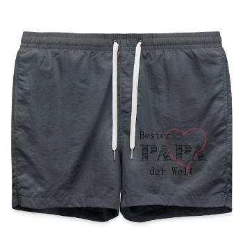 Bester Papa - Badeshorts - Anthrazit - Vorne - AI Model Male 185 light (185cm)