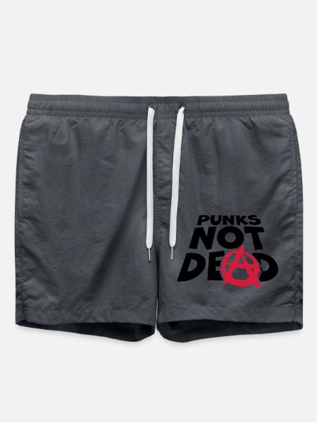 punks not dead Zitat - Badeshorts - Anthrazit