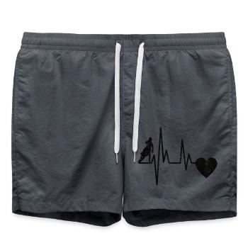 Motocross Mobylette Motocycliste Cadeau Moto - Short de bain - charbon - Devant - AI Model Male 185 light (185cm)