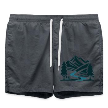 Wandern - Badeshorts - Anthrazit - Vorne - AI Model Male 185 light (185cm)