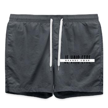 I'm going to be a big sister - Swim Trunks - anthracite - Front - AI Model Male 185 light (185cm)