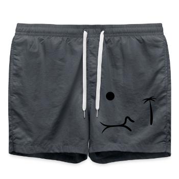 Dachshund summer holiday - Swim Trunks - anthracite - Front - AI Model Male 185 light (185cm)
