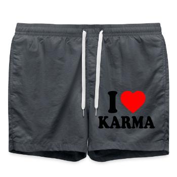 I love karma - Short de bain - charbon - Devant - AI Model Male 185 light (185cm)