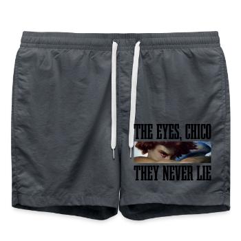 The eyes, Chico they never lie - Badeshorts - Anthrazit - Vorne - AI Model Male 185 light (185cm)