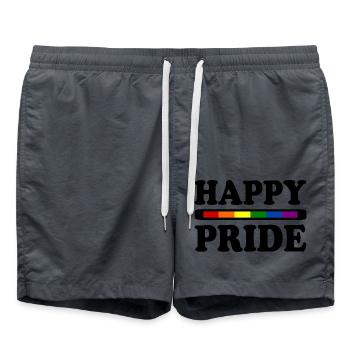 Happy pride - Swim Trunks - anthracite - Front - AI Model Male 185 light (185cm)