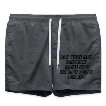 JONE WASTE YORE TOYE MONME YORALL REDIII THE VOICE - Swim Trunks - anthracite - Front - AI Model Male 185 light (185cm)