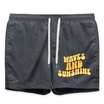 Kitesurf Kitesurfer Kiteboard - Badeshorts - Anthrazit - Vorne - AI Model Male 185 light (185cm)