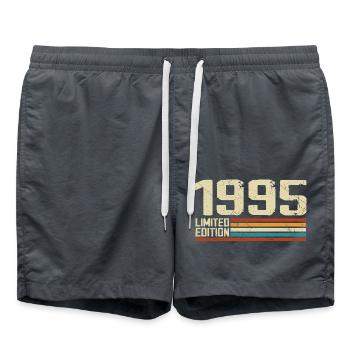 Vintage 1995 Anniversaire Rétro - Né en 1995 - Short de bain - charbon - Devant - AI Model Male 185 light (185cm)