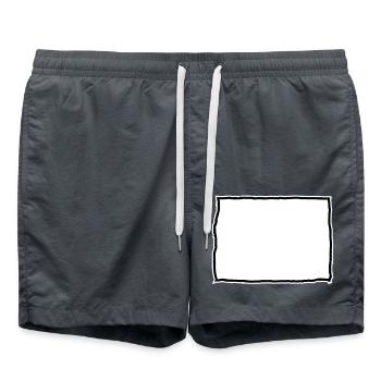 Badge nominatif sous forme de tableau - Short de bain - charbon - Devant - AI Model Male 185 light (185cm)