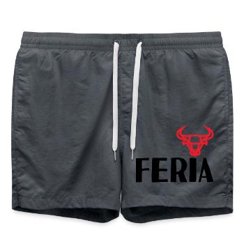 Feria Fête Provençale Nîmes Arles Bayonne Férias - Short de bain - charbon - Devant - AI Model Male 185 light (185cm)
