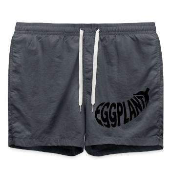 Aubergine - Cooles Gemüse Logo - Badeshorts - Anthrazit - Vorne - AI Model Male 185 light (185cm)