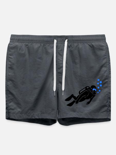 Diver Silhouette Diving - Swim Trunks - anthracite