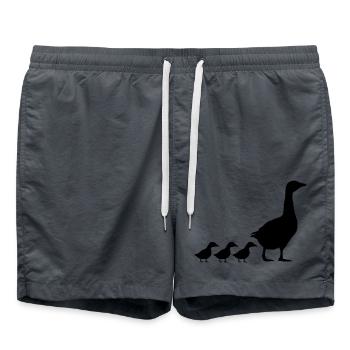 Conception de la famille des oies - Short de bain - charbon - Devant - AI Model Male 185 light (185cm)