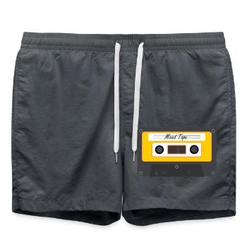 Vieille cassette - Short de bain - charbon - Devant - AI Model Male 185 light (185cm)