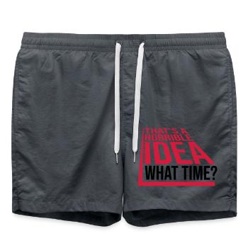 C’est une idée horrible - Short de bain - charbon - Devant - AI Model Male 185 light (185cm)