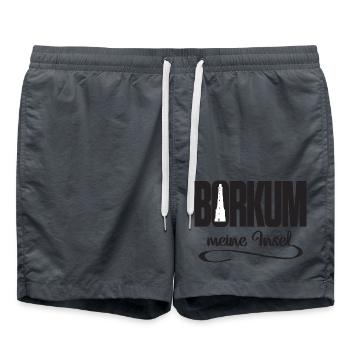 Borkum meine Insel - Badeshorts - Anthrazit - Vorne - AI Model Male 185 light (185cm)