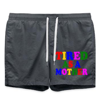 Tired as a mother - Short de bain - charbon - Devant - AI Model Male 185 light (185cm)
