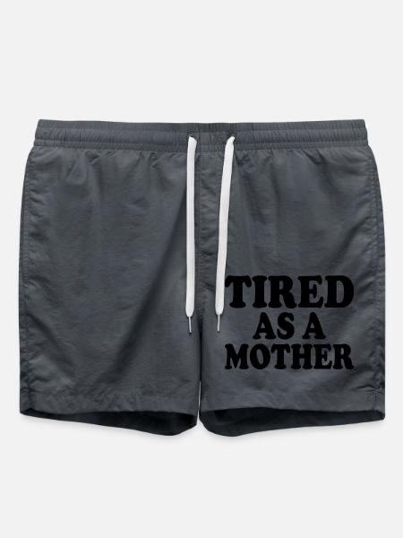 Tired as a mother - Swim Trunks - anthracite