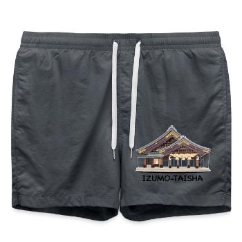 Izumo-Taisha, Schrein, Präfektur Shimane, Japan - Badeshorts - Anthrazit - Vorne - AI Model Male 185 light (185cm)