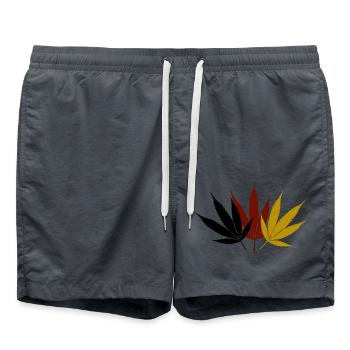 Cannabis Noir Rouge Or - Short de bain - charbon - Devant - AI Model Male 185 light (185cm)