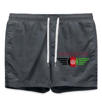 J’aime l’Afghanistan, T-shirt design de style élégance - Short de bain - charbon - Devant - AI Model Male 185 light (185cm)