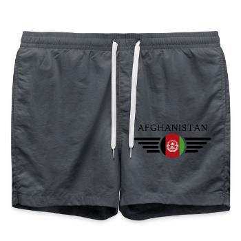 J’aime l’Afghanistan, T-shirt design de style élégance - Short de bain - charbon - Devant - AI Model Male 185 light (185cm)