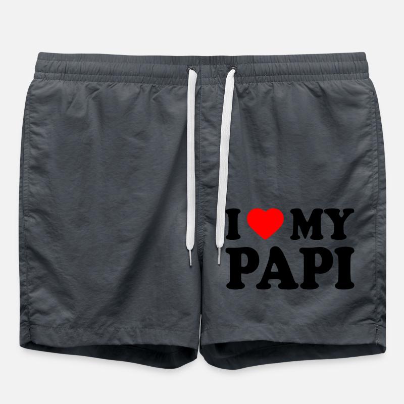 I love my papi - Swim Trunks - anthracite