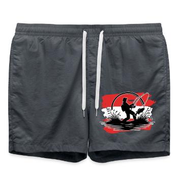 Drapeau autrichien pêcheur - Short de bain - charbon - Devant - AI Model Male 185 light (185cm)
