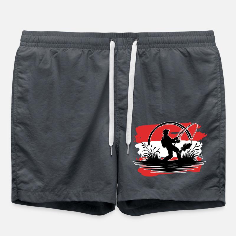 Drapeau autrichien pêcheur - Short de bain - charbon
