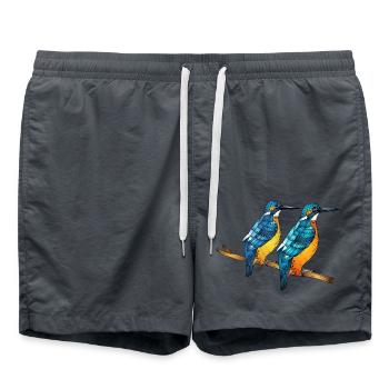 Bunte Vögel - Badeshorts - Anthrazit - Vorne - AI Model Male 185 light (185cm)