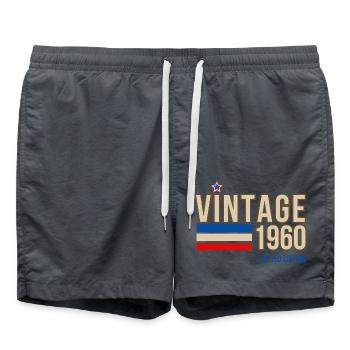 Vintage 1960 limited edition - Short de bain - charbon - Devant - AI Model Male 185 light (185cm)