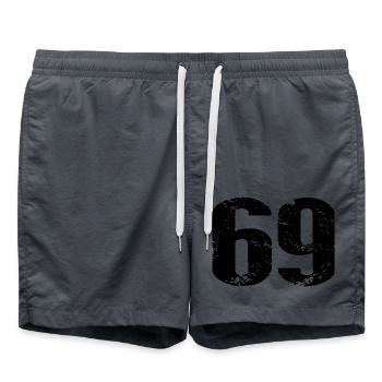 69 Number Leotard - Swim Trunks - anthracite - Front - AI Model Male 185 light (185cm)