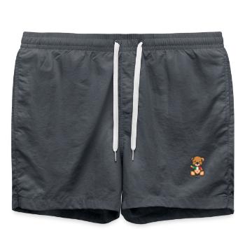 Pixel Bear Italy - Swim Trunks - anthracite - Front - AI Model Male 185 light (185cm)