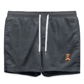 Pixel Bear Spain - Swim Trunks - anthracite - Front - AI Model Male 185 light (185cm)