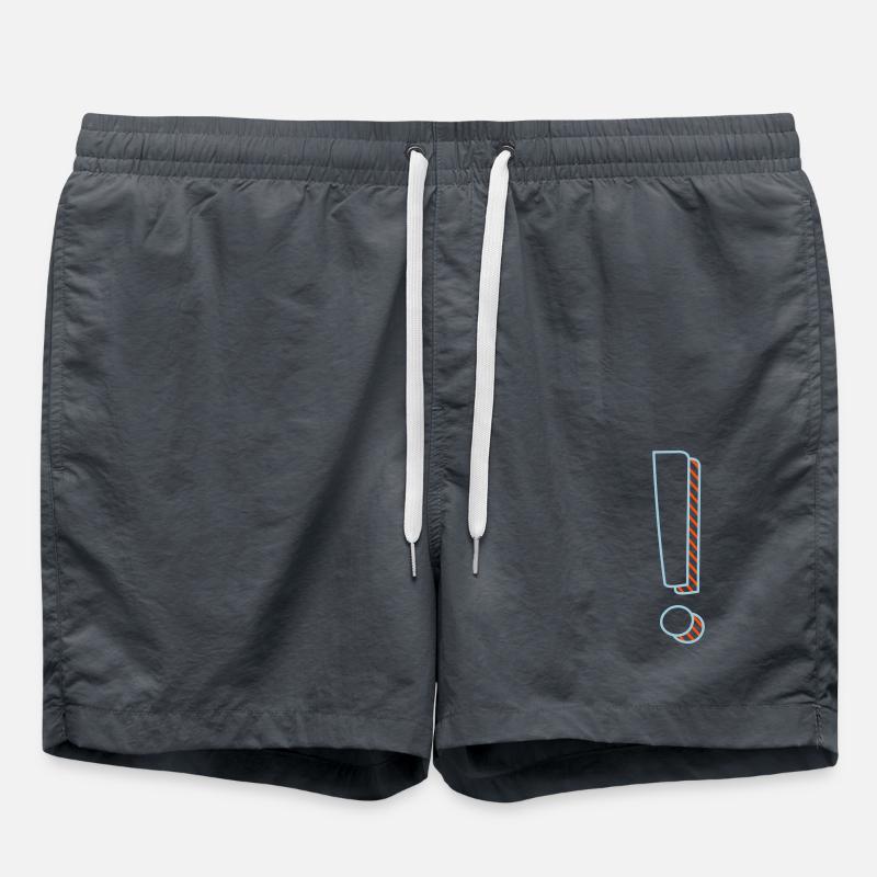 Exclamation mark two-tone with shadow - Swim Trunks - anthracite