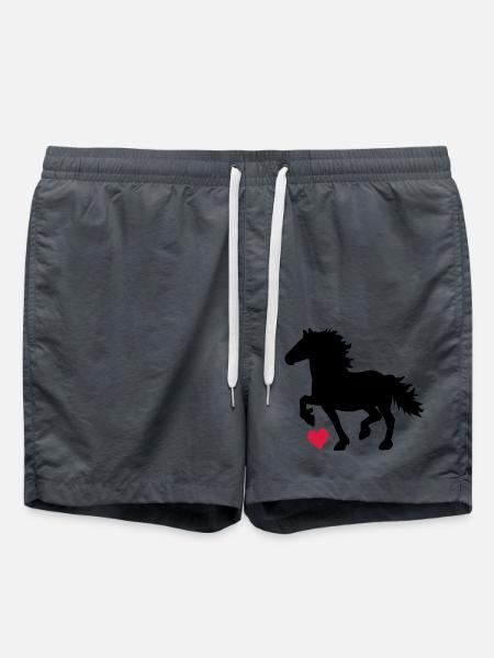 Friesenpferd - Badeshorts - Anthrazit