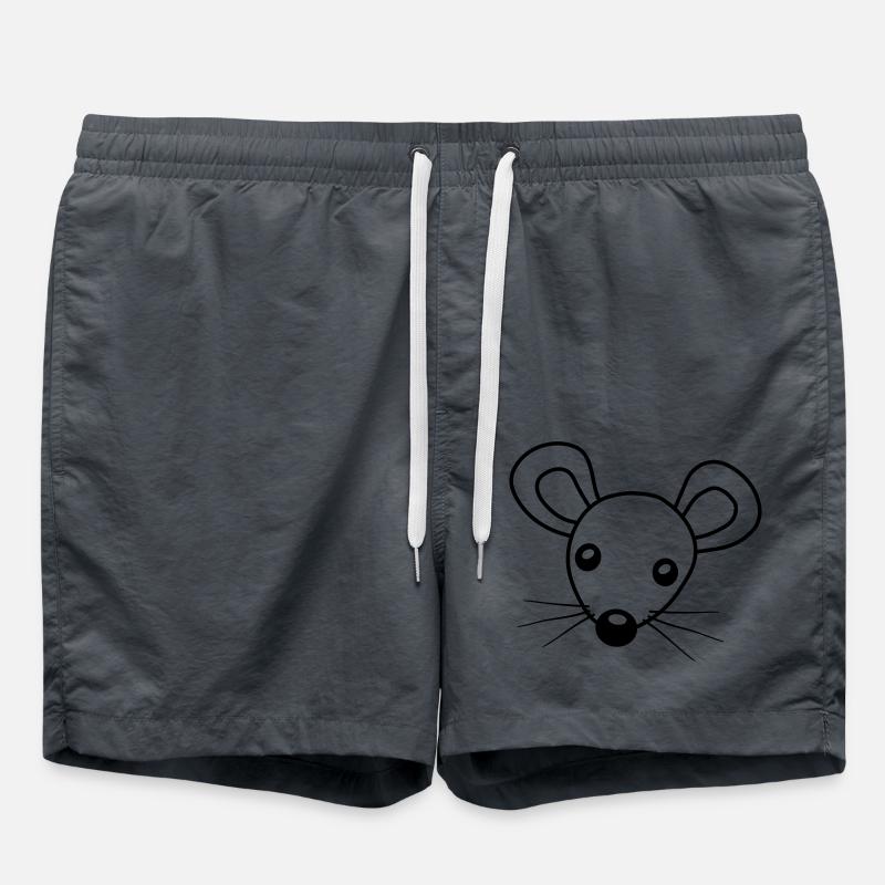 Head Mouse Clipart - Swim Trunks - anthracite